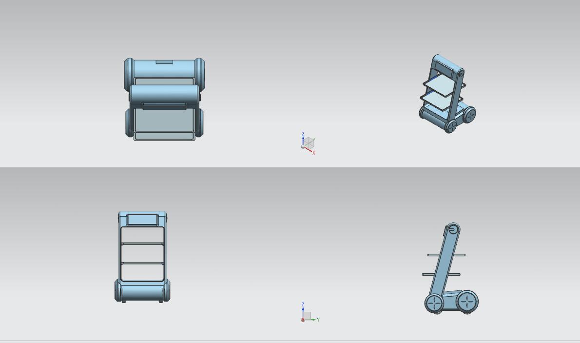 送餐机器人3D三维Step无参