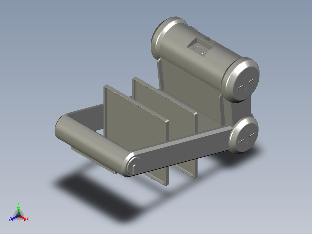 送餐机器人3D三维Step无参