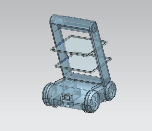 送餐机器人3D三维Step无参