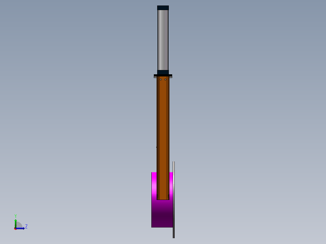 DN350气动插板阀三维