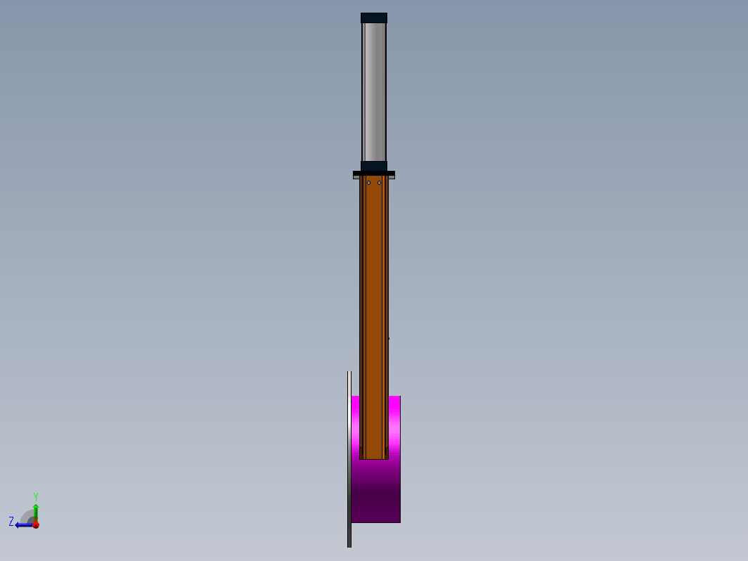 DN350气动插板阀三维