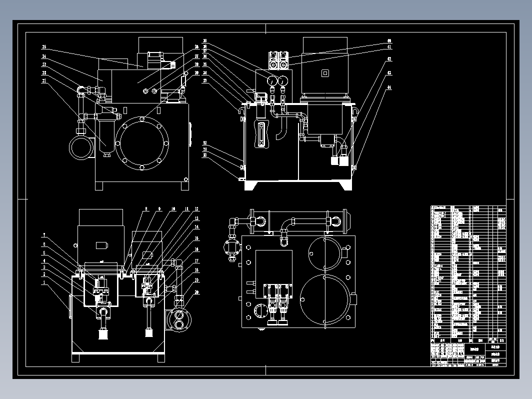 液压站设计CAD图纸