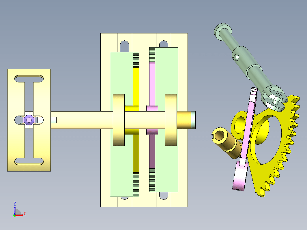 换档机构演示模型