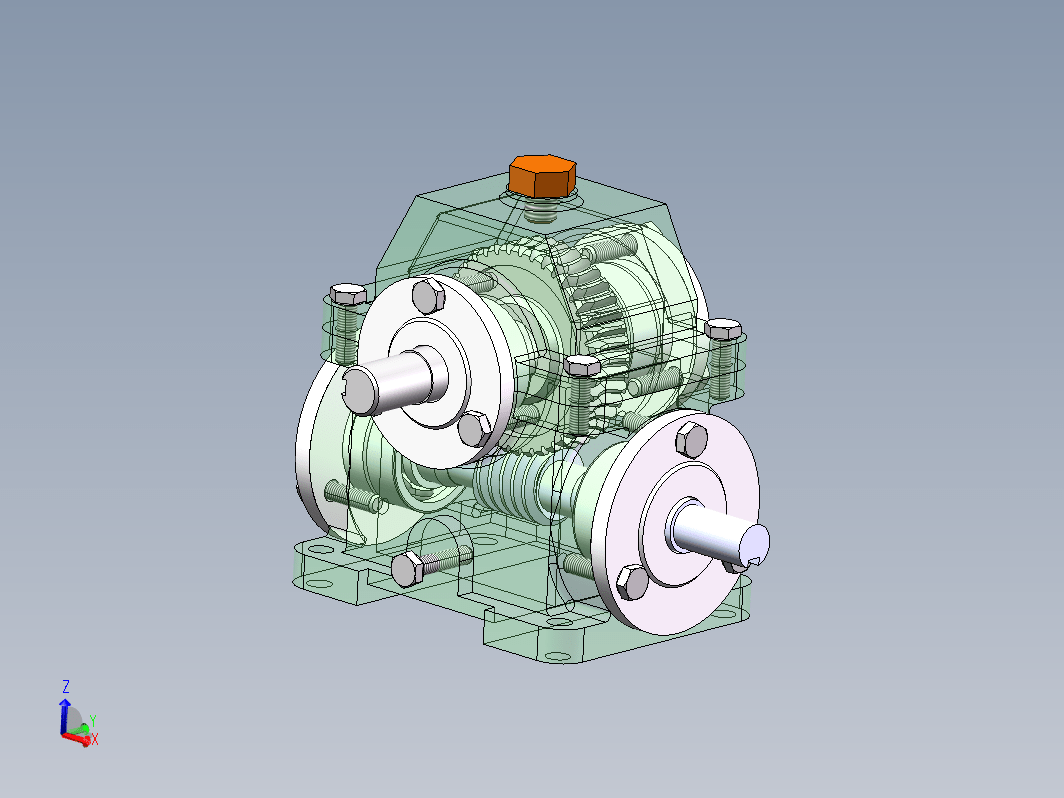 涡轮蜗杆减速机三维SW2016带参+CAD+说明书