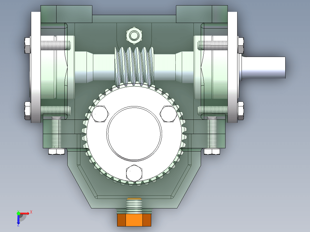 涡轮蜗杆减速机三维SW2016带参+CAD+说明书