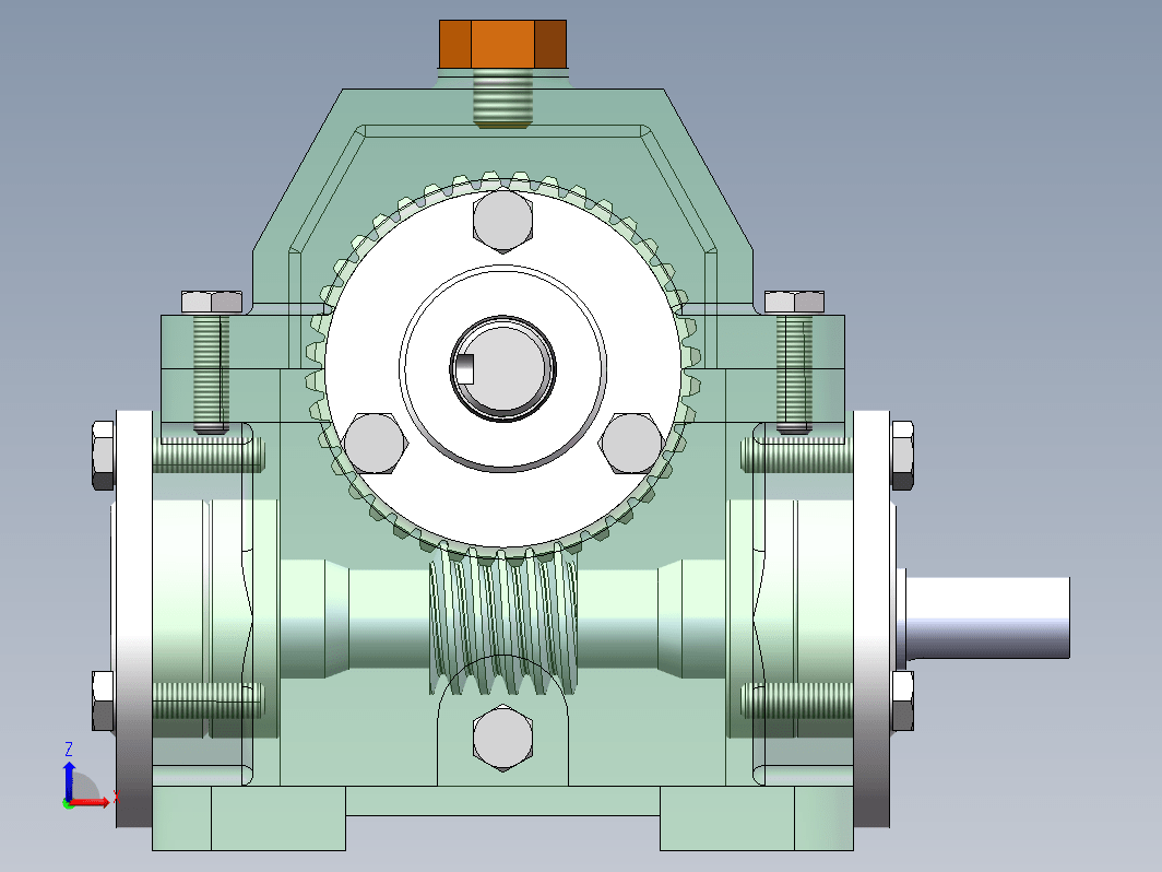 涡轮蜗杆减速机三维SW2016带参+CAD+说明书