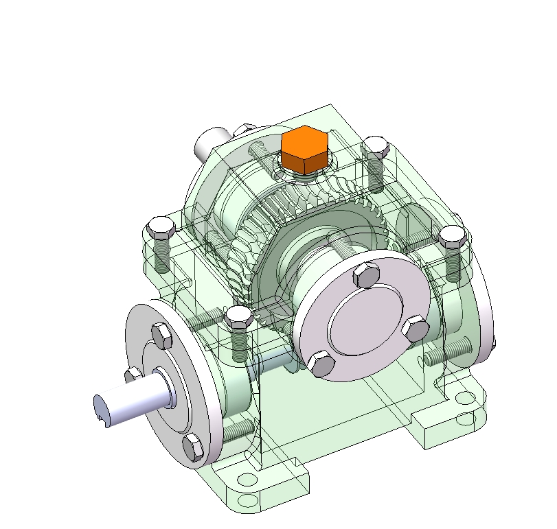 涡轮蜗杆减速机三维SW2016带参+CAD+说明书