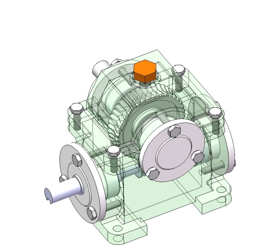 涡轮蜗杆减速机三维SW2016带参+CAD+说明书