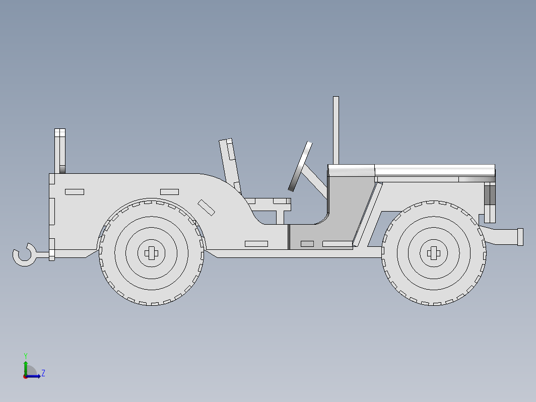 JEEP LASER CUT吉普车玩具拼装