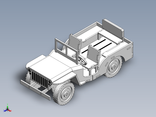 JEEP LASER CUT吉普车玩具拼装缩略图