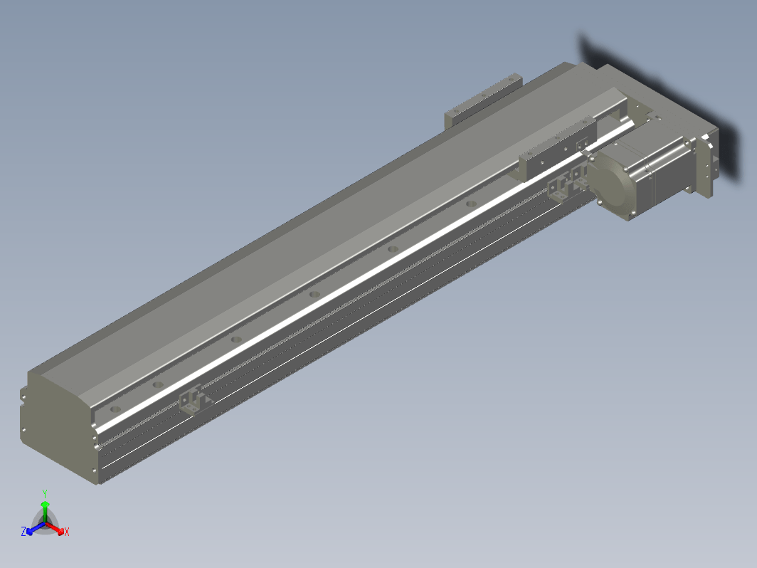 MT100BS-L500 数控模组 线性滑台模型.MT100BS.L10.500.BR.M20B.C4.3D