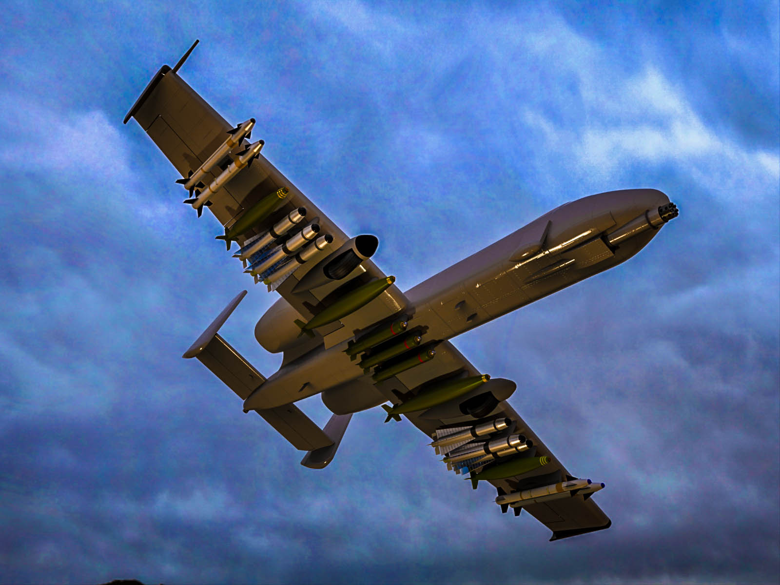 战斗机模型 A-10 thunderbolt ii