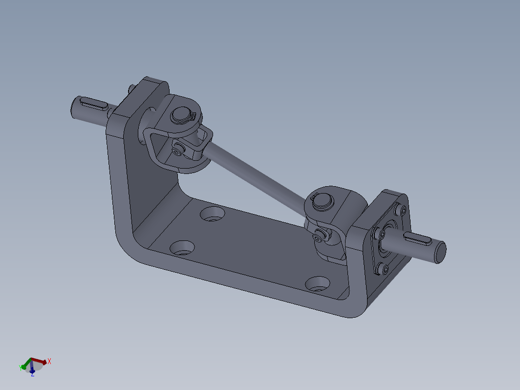 十字轴万向节3D+CAD 模拟汽车后轴传动机构设计