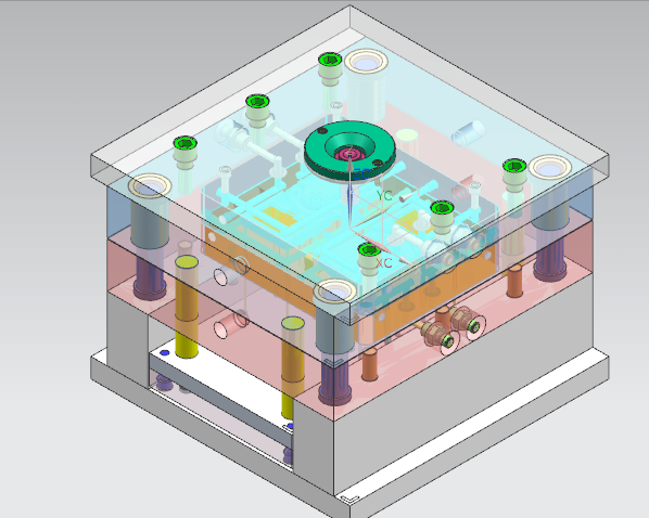 掌上宝游戏机下盖外壳注塑模具设计三维UG8.0带参+CAD+说明书