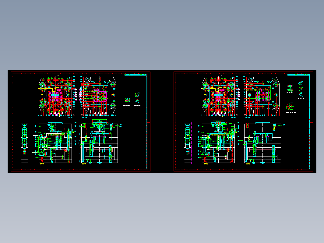 模具结构图—100双色模