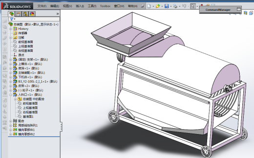 葵花脱粒机设计三维SW2014带参+CAD+说明书缩略图