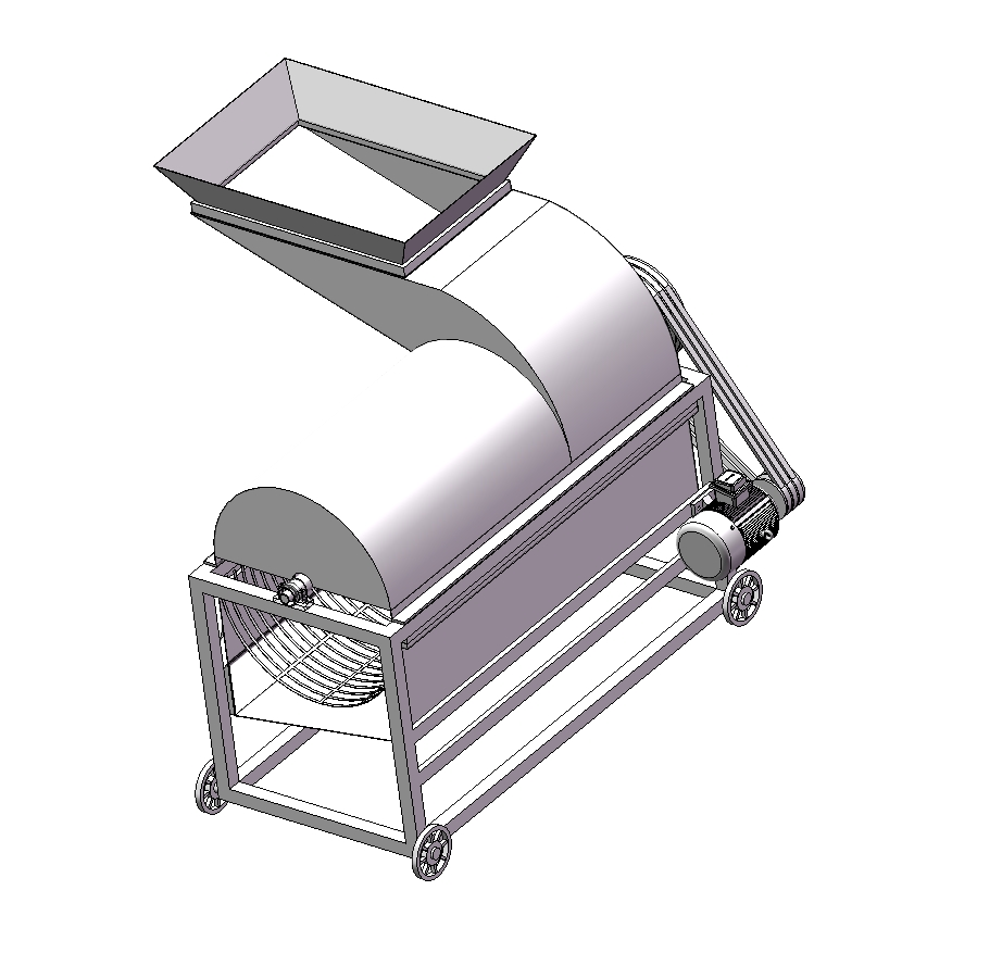 葵花脱粒机设计三维SW2014带参+CAD+说明书