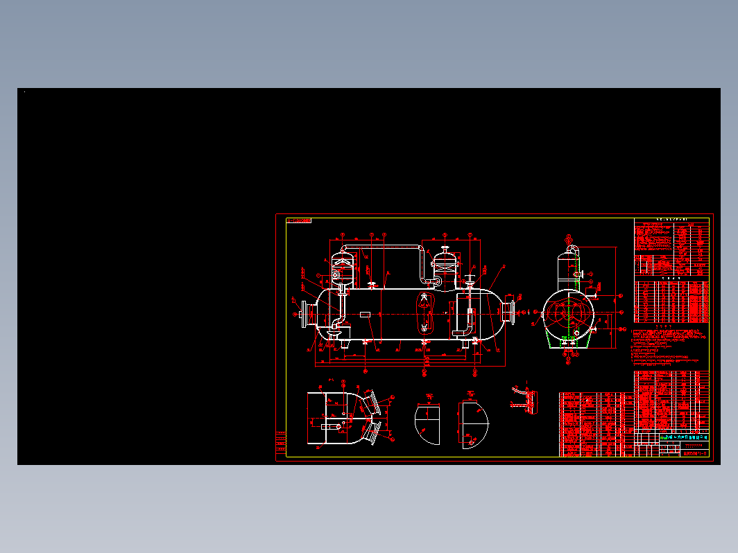 油气水三相分离器CAD图纸