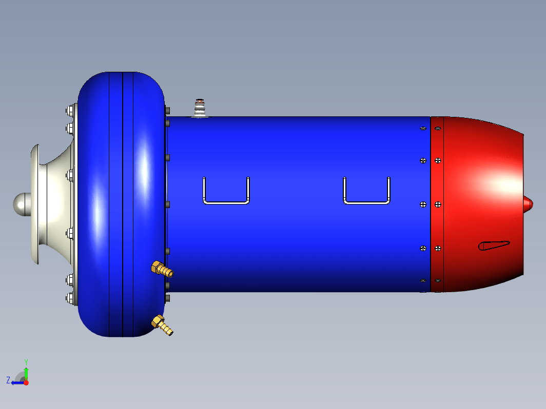 微型燃气轮机半剖结构 Mini Gas Turbine