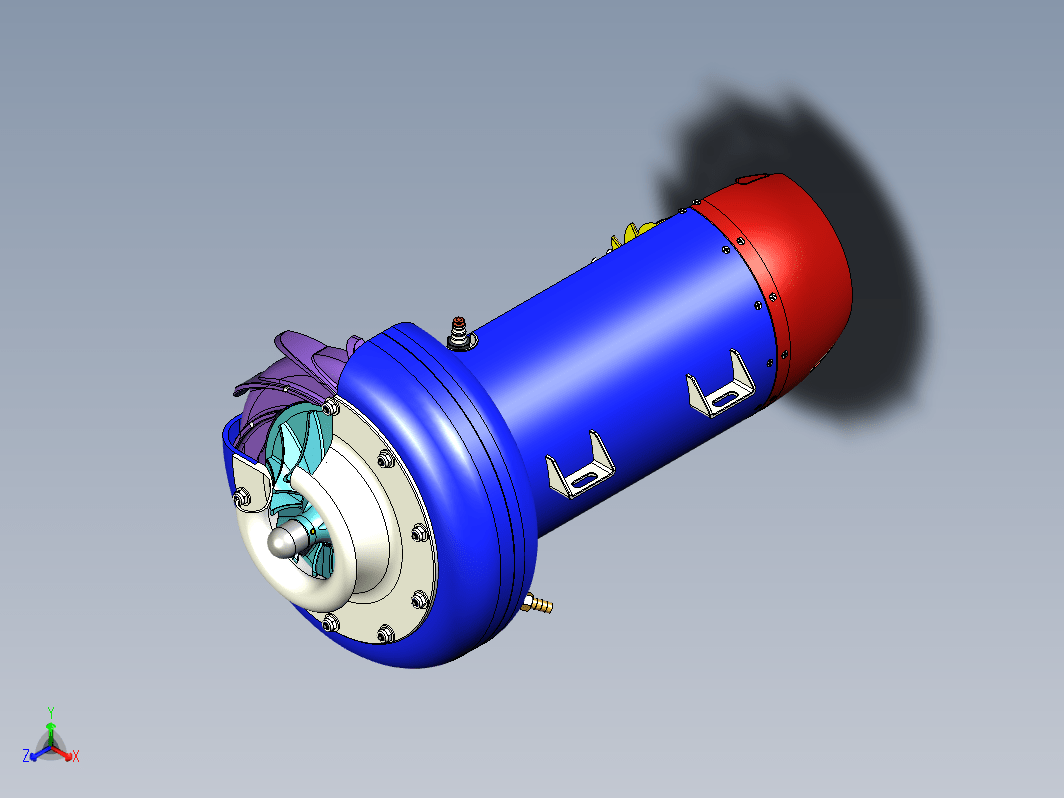 微型燃气轮机半剖结构 Mini Gas Turbine