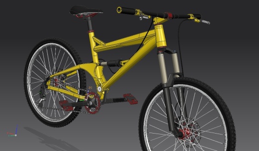 山地自行车 3D模型缩略图