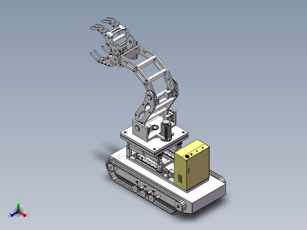 履带机械手三维SW2022带参