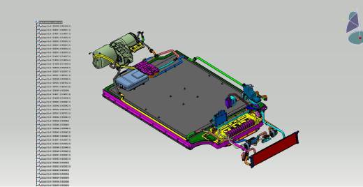 Model S 驱动系统冷却原理图三维CatiaV5R20 缩略图