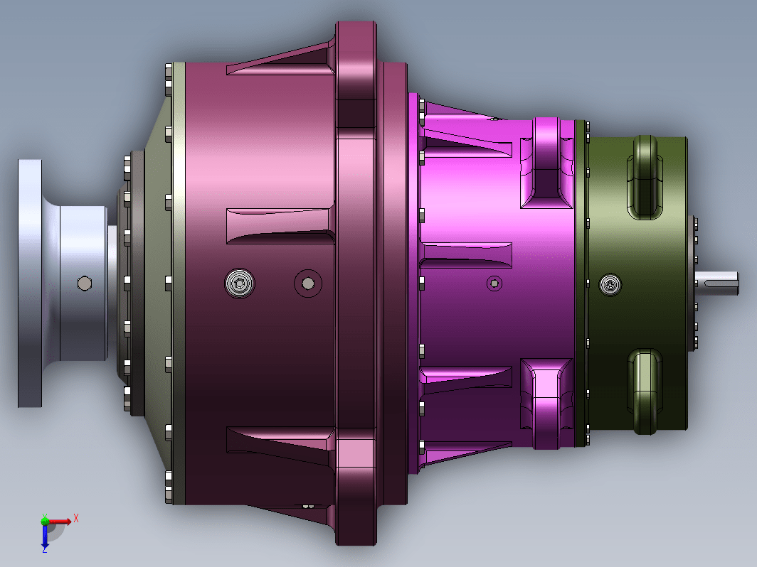 大功率风电齿轮箱设计三维SW2020带参+CAD+说明书