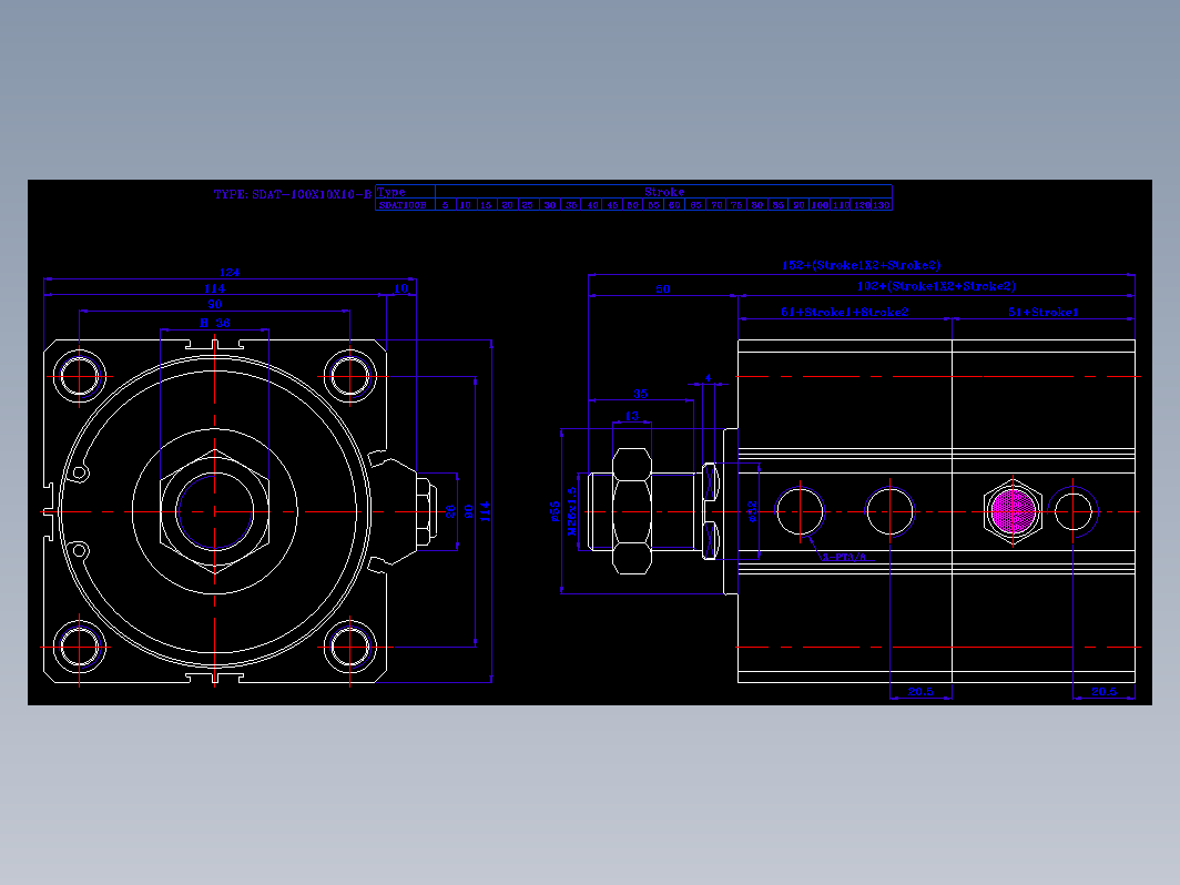 SDA气缸 83-SDAT-100-BZW