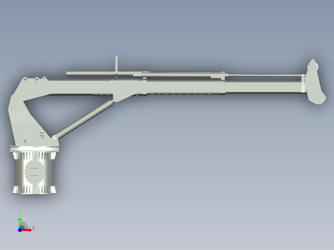 crane 2T8M船上的起重机吊臂