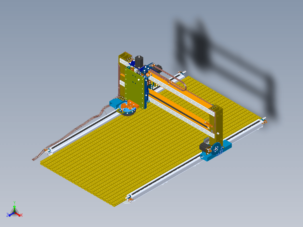 小型CNC数控铣床。用于铣削木材、塑料或铝