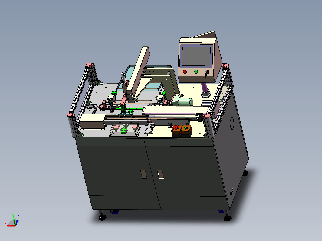 自动下料切管机3d模型+加工零部件BOM表