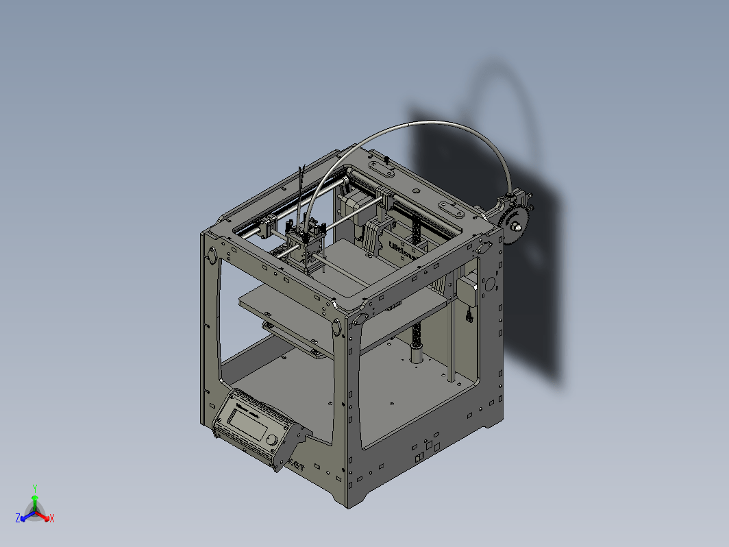 3D打印机3D图及渲染文件