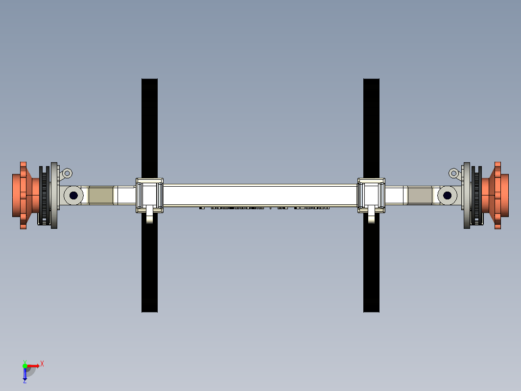 Axle带钢板弹簧的车轴