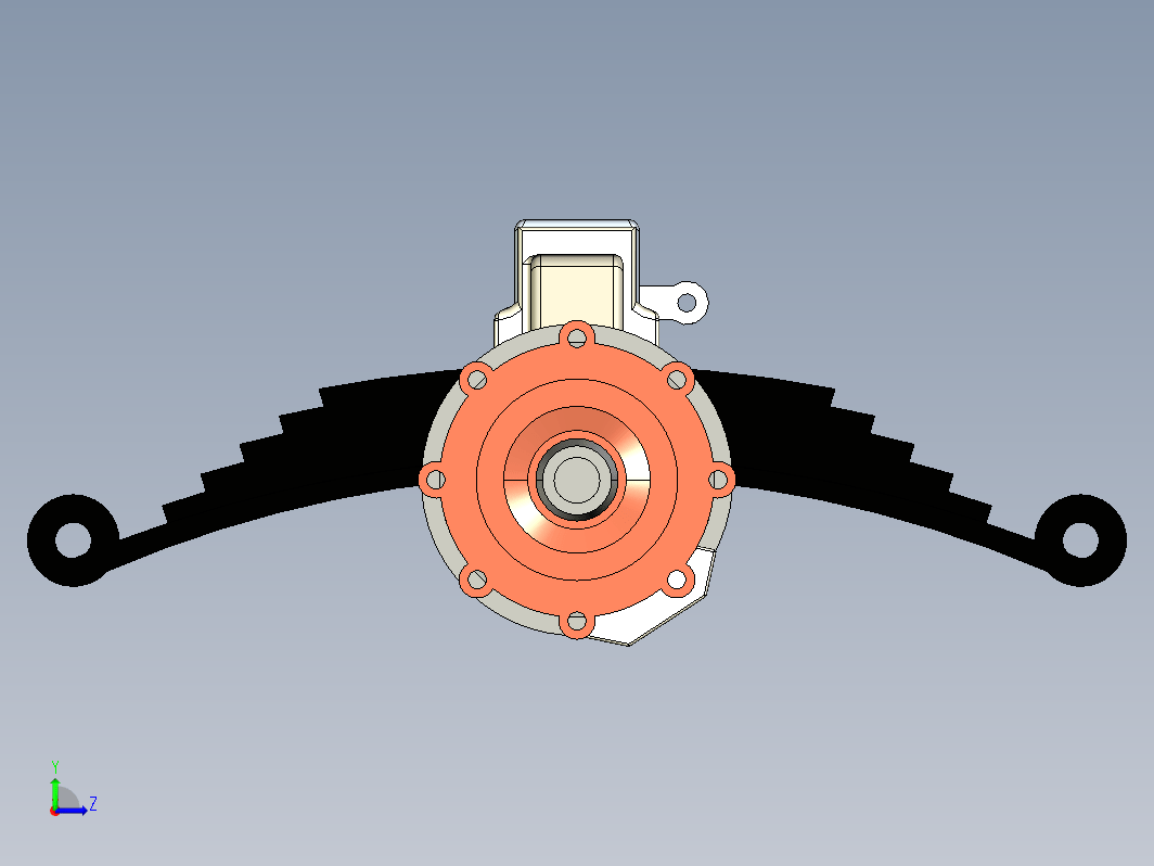 Axle带钢板弹簧的车轴