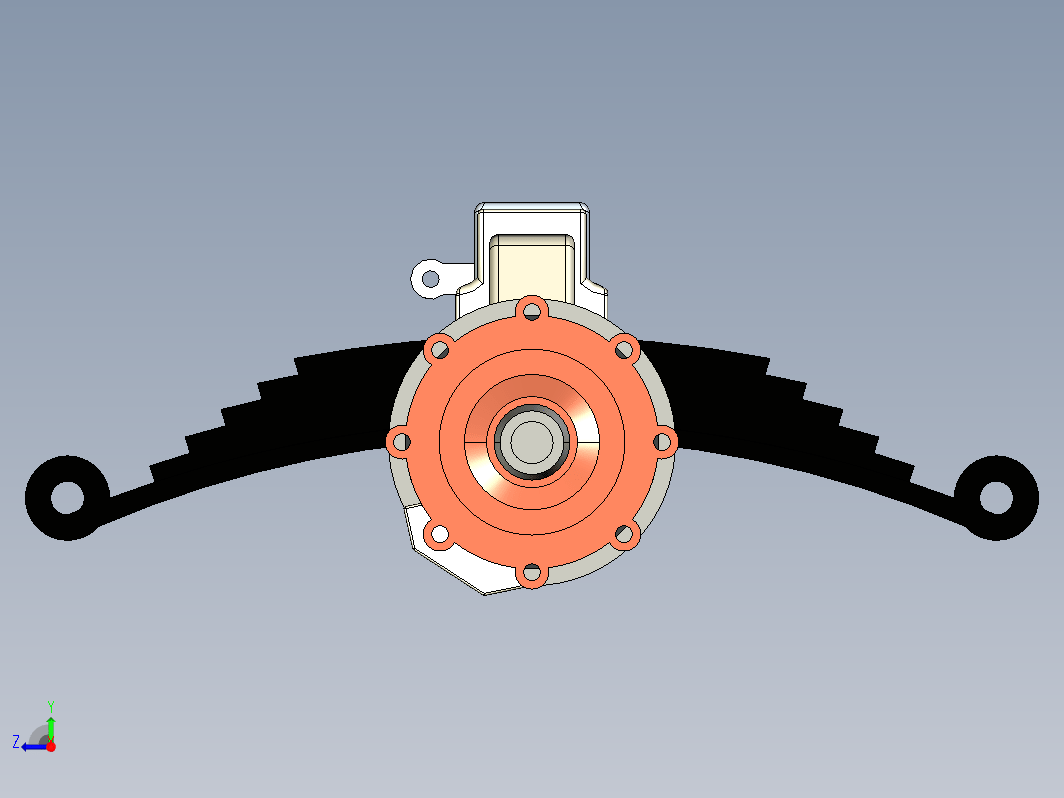 Axle带钢板弹簧的车轴