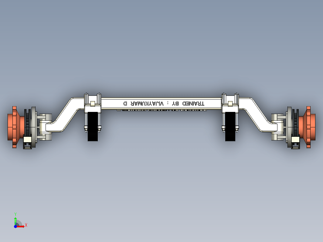 Axle带钢板弹簧的车轴