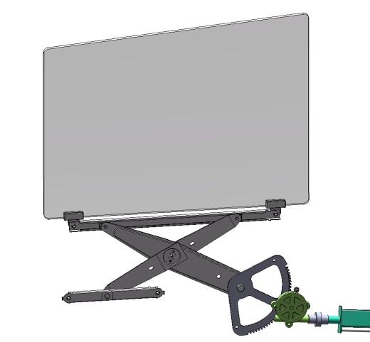 汽车车门玻璃升降器三维SW2020带参+CAD+说明书缩略图