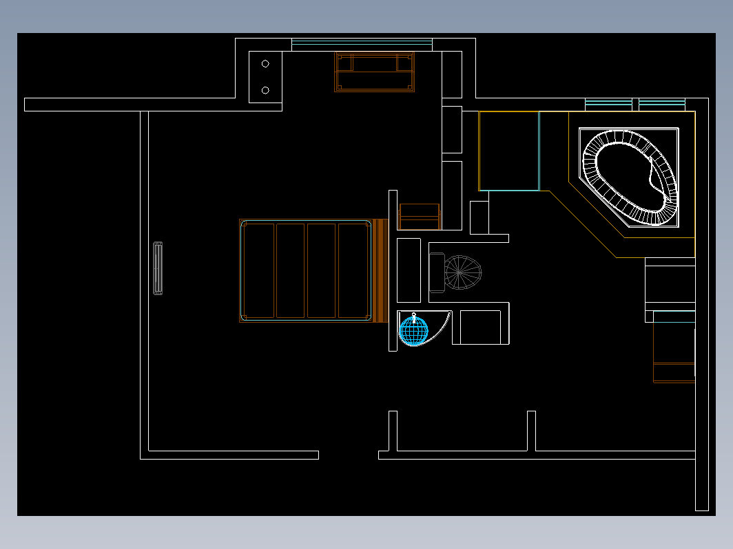 AutoCAD设计的单身公寓3D模型CAD图纸