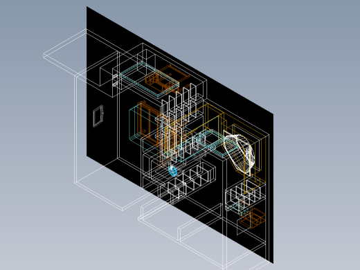 AutoCAD设计的单身公寓3D模型CAD图纸缩略图