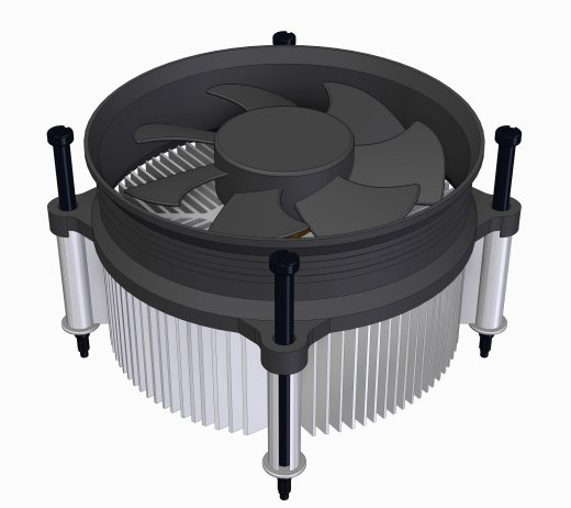 50C电脑CPU风扇模型