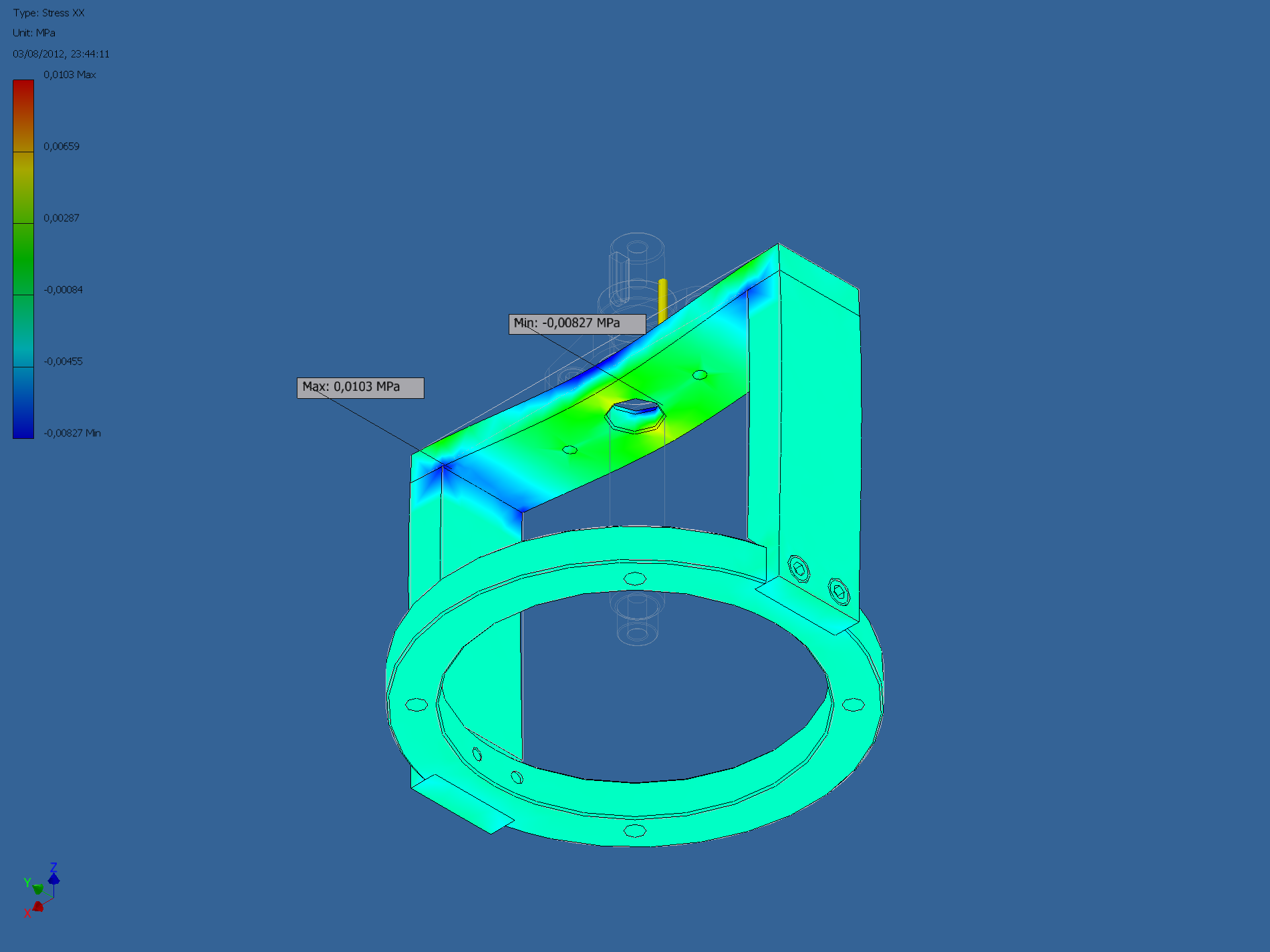 电机驱动阀3D模型 INVENTOR设计