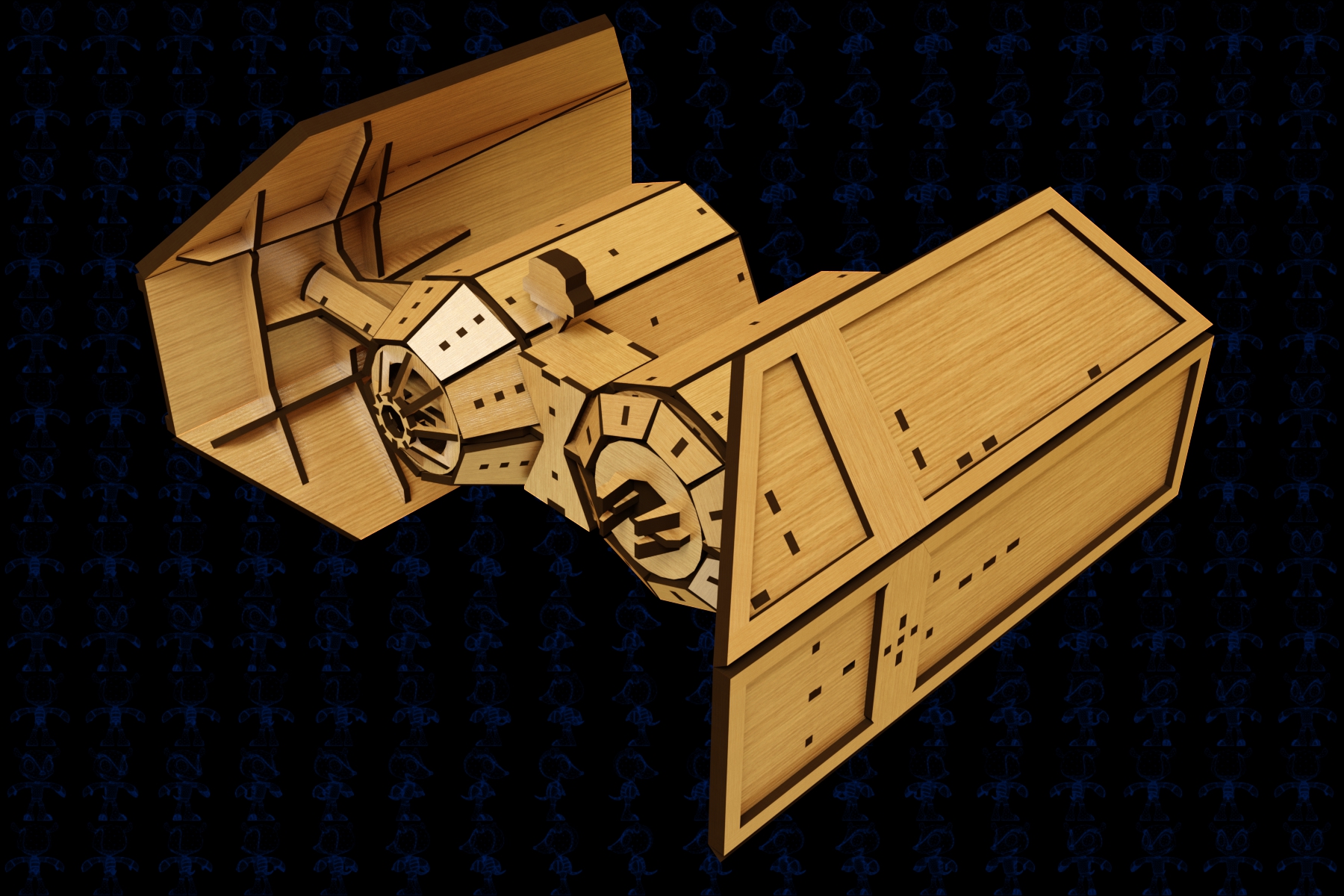激光切割轰炸机飞行木制玩具模型3D图纸 Solidworks设计 附STEP等