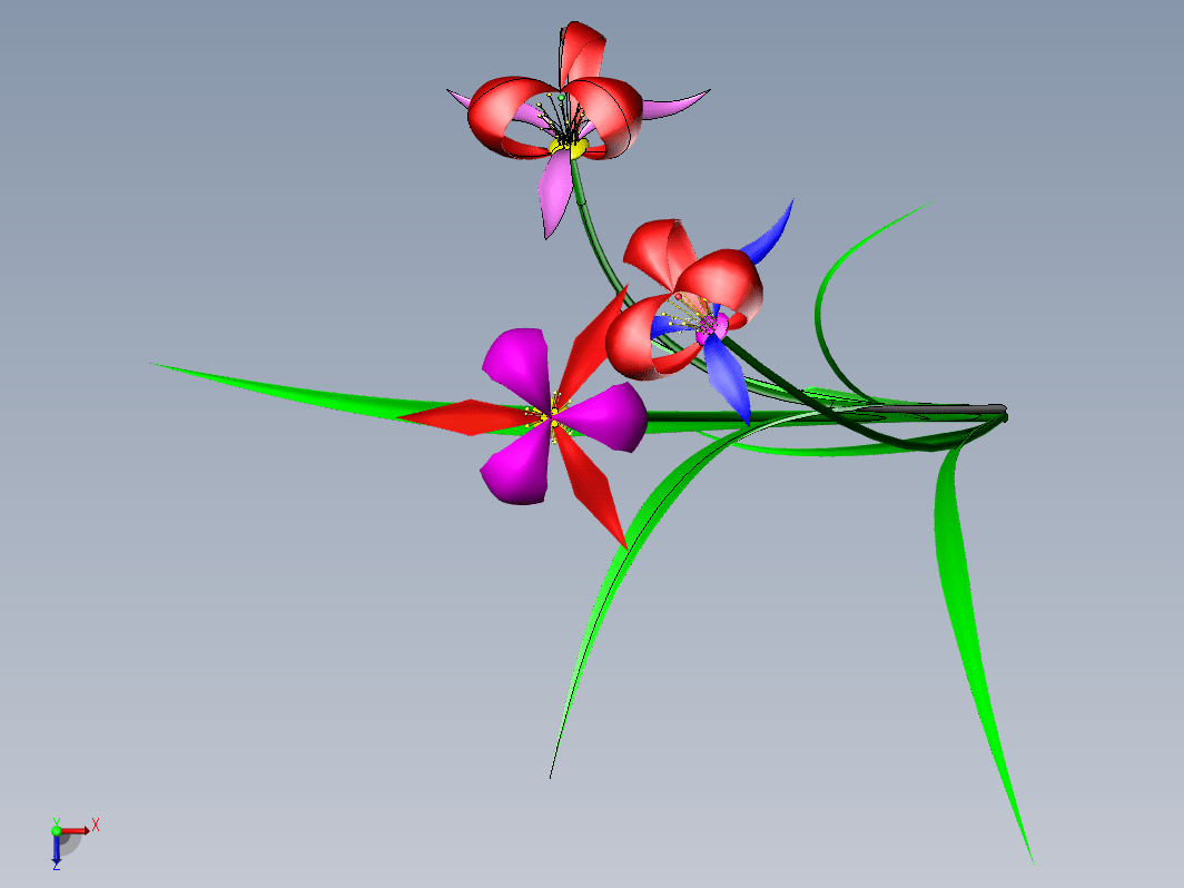 兰花 3D模型