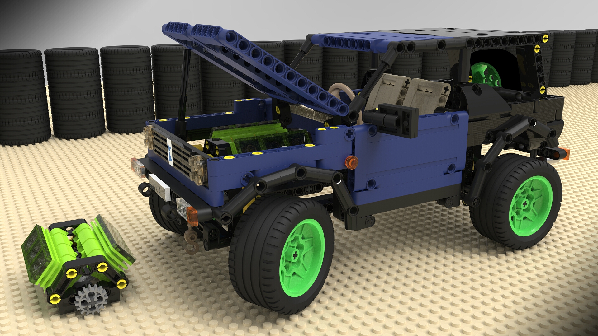 乐高Lego technic 4x4吉普车