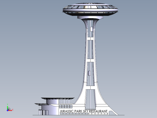 侏罗纪公园天空餐厅建筑模型缩略图