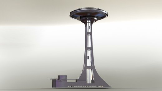 侏罗纪公园天空餐厅建筑模型缩略图