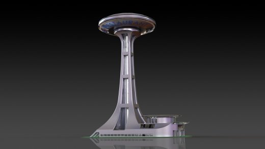 侏罗纪公园天空餐厅建筑模型缩略图