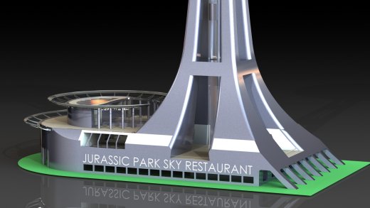 侏罗纪公园天空餐厅建筑模型缩略图