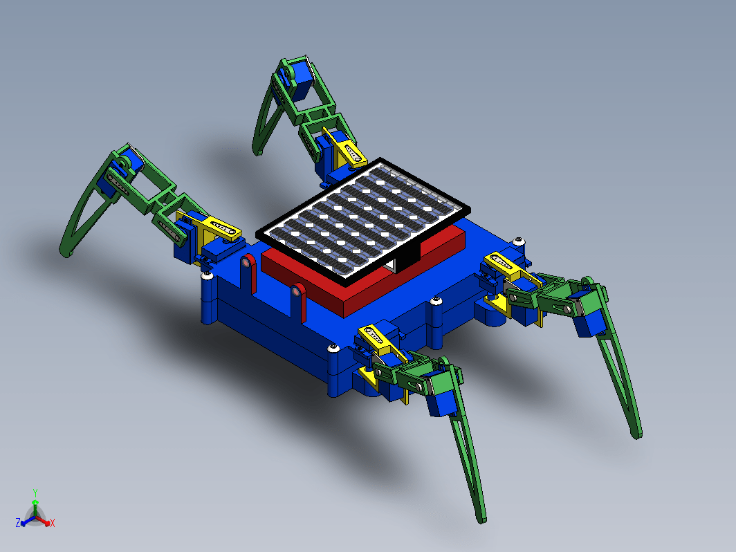 太阳能四足蜘蛛机器人